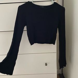 Black Flared Long Sleeve